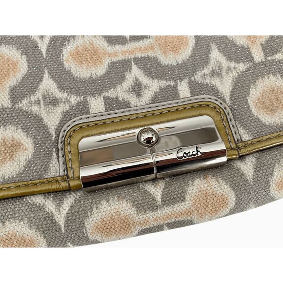 Coach Kristin IKAT Clutch Wristlet Signature Handbag NEW - Picture 3 of 11